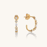Women's 14k Real Gold Marquise Earrings