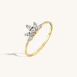 Marquise Royal Ring in 14k Real Gold