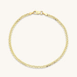 14k Solid Gold Mariner Chain Bracelet for Women