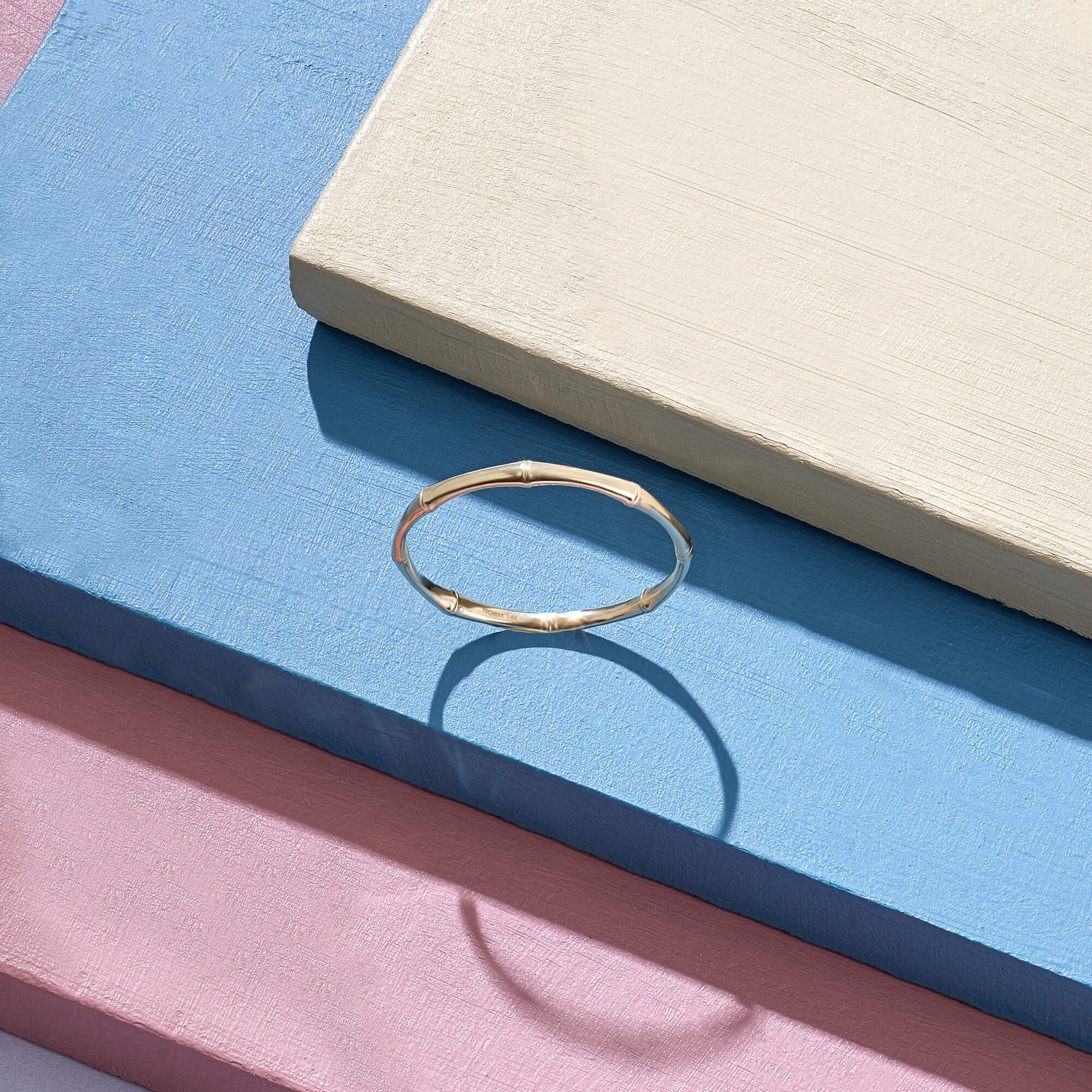 Minimalist Bamboo Ring in 14k Gold