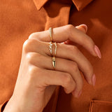 Minimalist Stackable Curve Ring in 14k Solid Yellow Gold