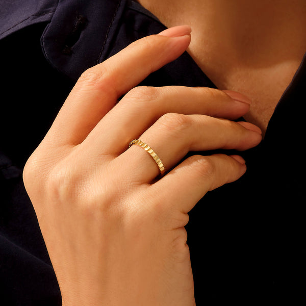 14k Gold Minimalist Infinity Band Ring for Women