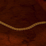 Women's 14k Solid Yellow Gold Flat Chain Necklace