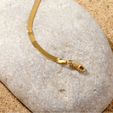 Women's Herringbone Chain Bracelet in 14k Real Gold