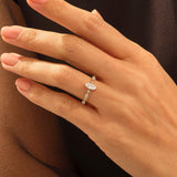 14k Real Gold Marquise Promise Ring