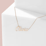 Women's 14k Real Yellow Gold Personalized Name Necklace