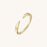 Minimal Open Claw Stacking Ring in Yellow Gold
