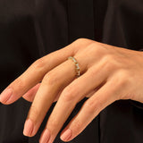 0.11 ctw Open Link Ring in 14k Solid Gold