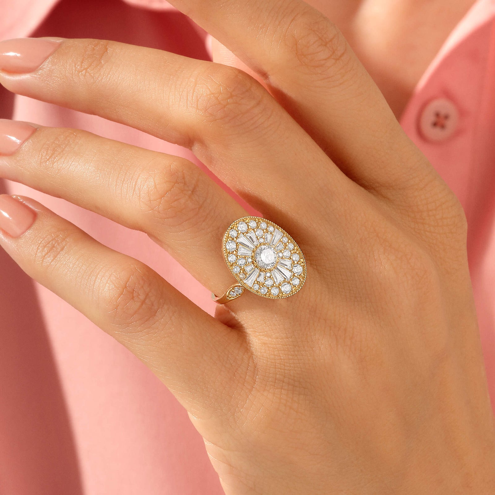 Oval statement ring discount