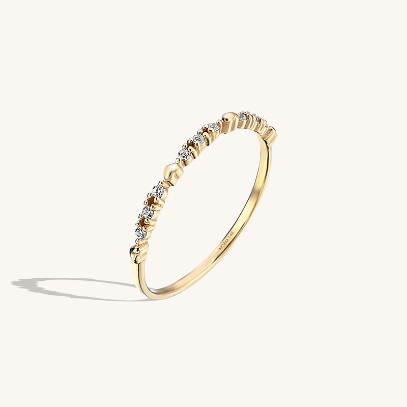 Pave Heart Ring in 14k Real Gold