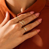 Women's Pave Signet Ring in 14k Solid Gold
