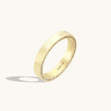Women's 14k Solid Gold Pave Side Wedding Ring