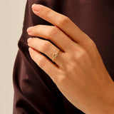 14k Gold Pave Love Knot Ring