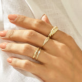 Dainty Slim Croissant Ring in 14k Real Gold