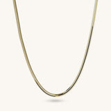 14k Solid Gold Herringbone Necklace for Women