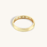 Star Wedding Band Ring in 14k Real Gold