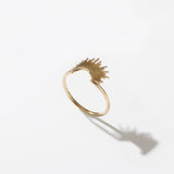 Sunshine Curve Stacking Ring in 14k Real Yellow Gold