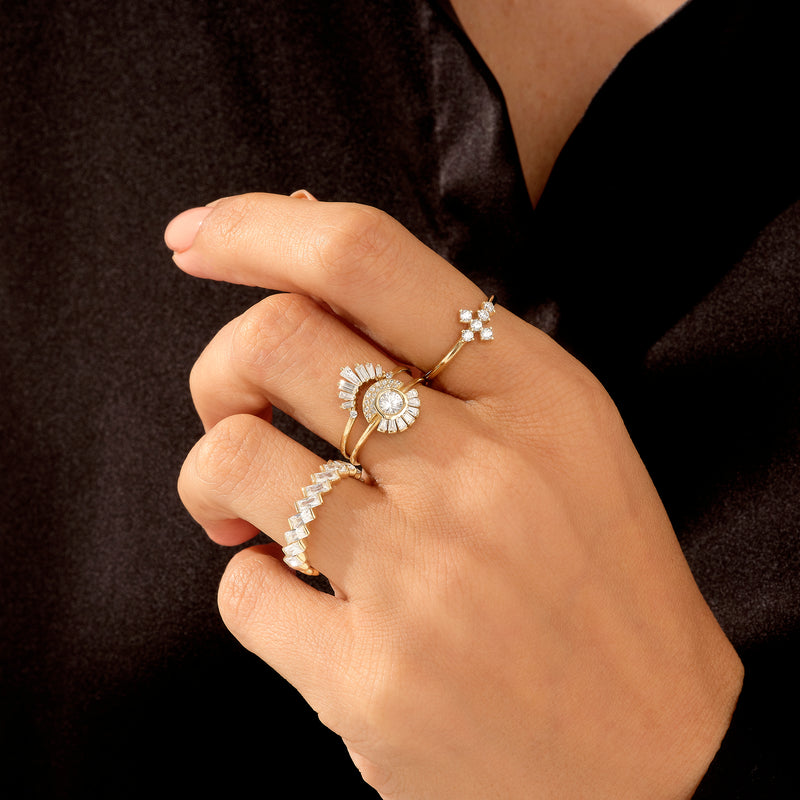 14k Solid Gold Seashell Design Ring for Women