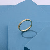 Triangle Design Stackable Band Ring in 14k Real Yellow Gold