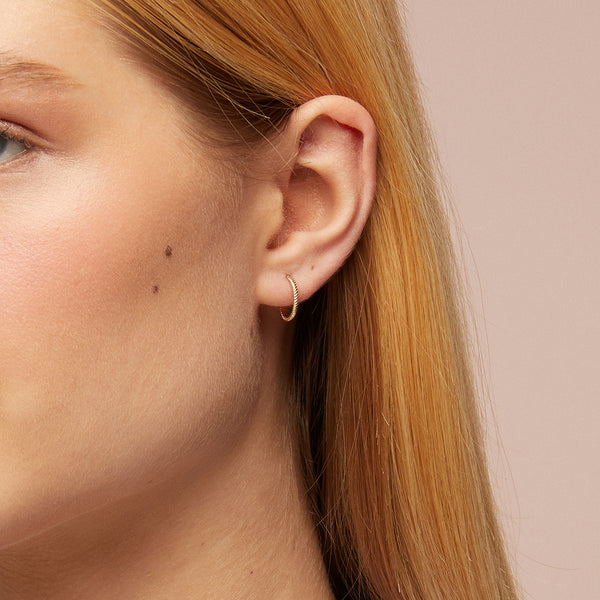 Women's Twisted Earrings 14k Gold