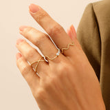 Stackable Twisted Zigzag Ring in 14k Real Gold