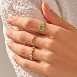 14k Gold Designer Vintage Engagement Ring with Paraiba Tourmaline
