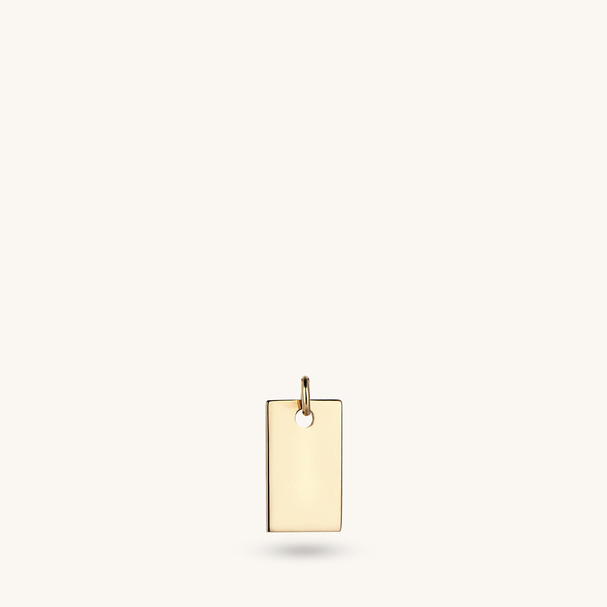 Women's Engravable Minimal Tag Pendant in 14k Real  Gold