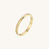 Women's Vintage Arrow Band Ring in Solid Gold