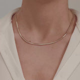 14k Real Gold Snake Chain Necklace for Women